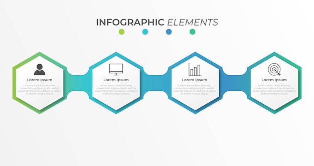 Prezentacja Szablonu Infografiki Biznesowej Z 4 Opcjami