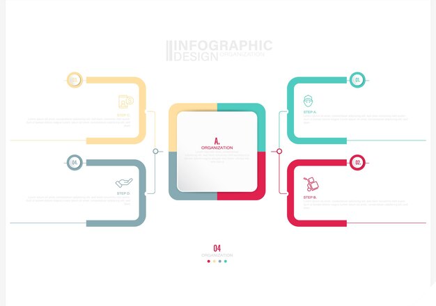 Prezentacja Wektor Infografika Szablon Ilustracji Infografika Lista Ikon