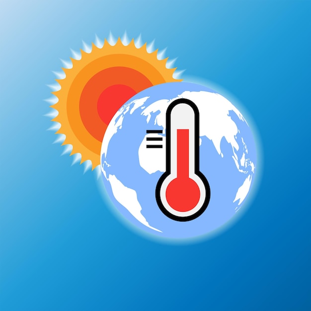 Problem Globalnego Ocieplenia, Wysoka Temperatura Na Planecie. Globalna Zmiana Klimatu.