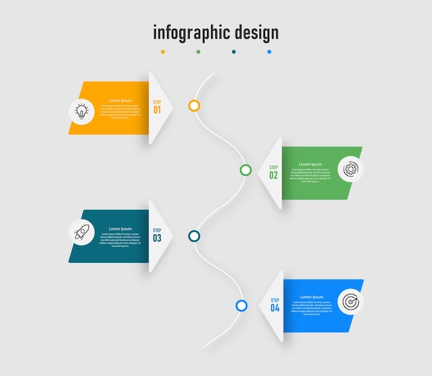 Proces Infografika Szablon