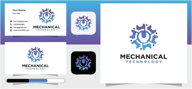 Profesjonalna Praktyczna Usługa Logo Mechanik Maszynowy Z Logo Technika Maszynowego I Przekładnią Maszynową