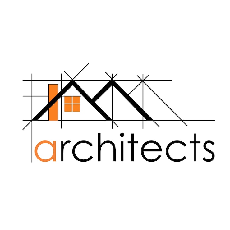 Wektor profesjonalne logo architekta z nowoczesnymi elementami projektowymi dla brandingu budowlanego i nieruchomości