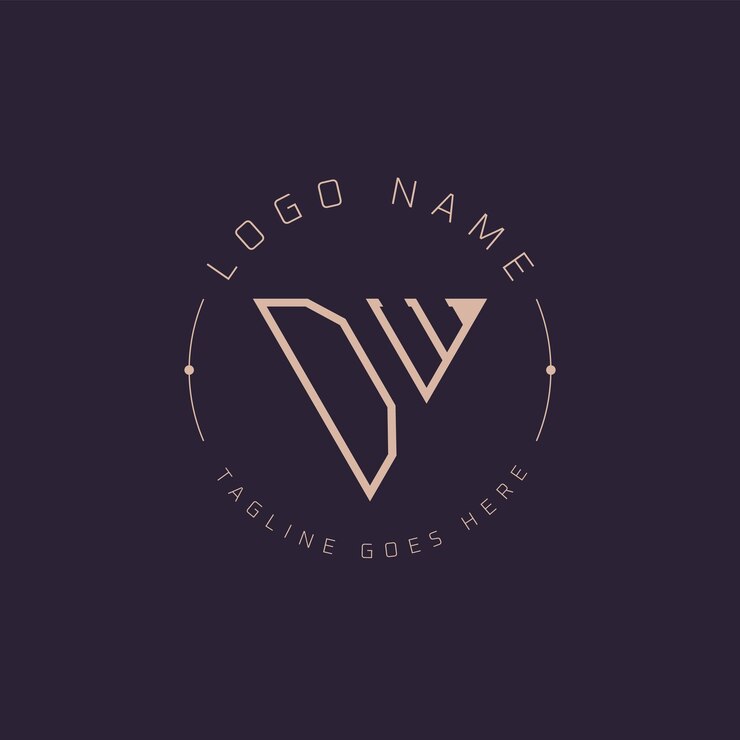 Wektor profesjonalne logo dw nowoczesny minimalny monogram litery dw emblem dla marek premium