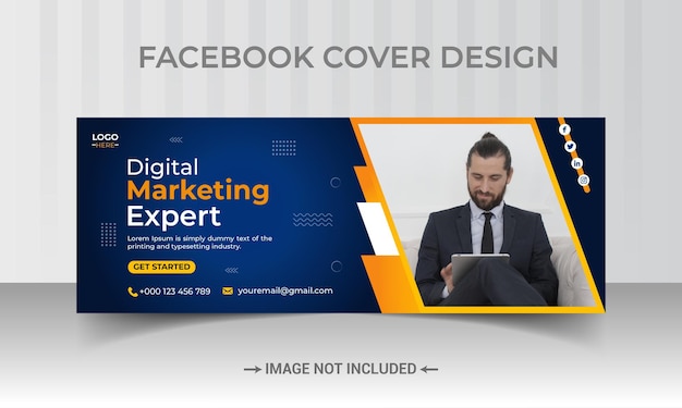 Profesjonalny Baner Agencji Marketingu Cyfrowego Lub Szablon Okładki Na Facebooku W Mediach Społecznościowych