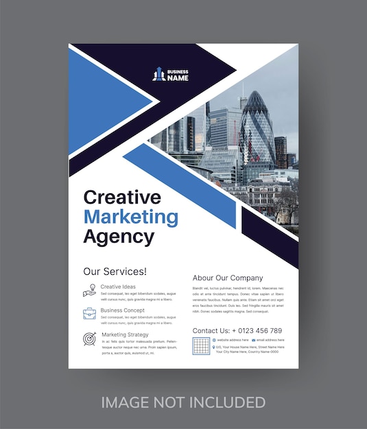 Plik wektorowy profesjonalny biznes flayer design marketing abstract flyer modern one pager template