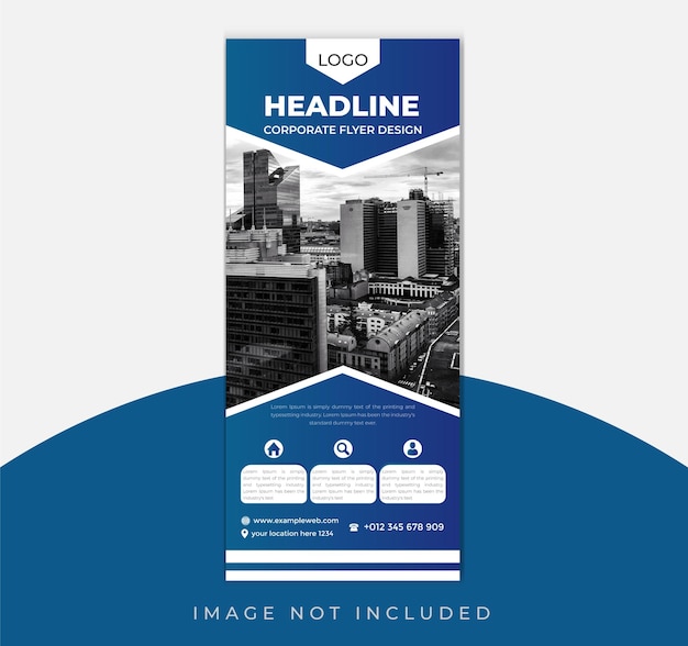 Profesjonalny biznes korporacyjny Roll Up roll up standee banner design Concept Template Vector