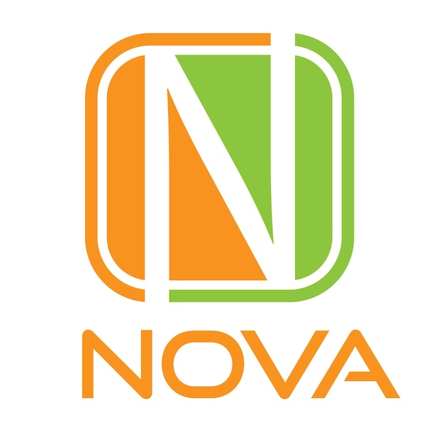 Plik wektorowy profesjonalny projekt logo firmy nova letter n w internecie
