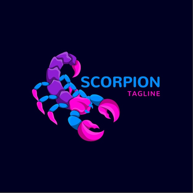 Plik wektorowy profesjonalny szablon logo skorpiona