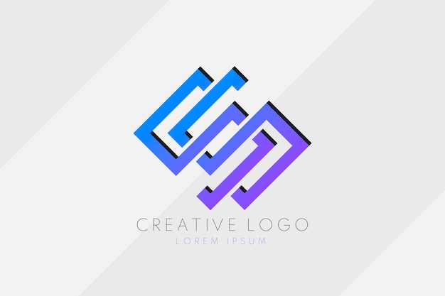 Profesjonalny szablon logotypu ss