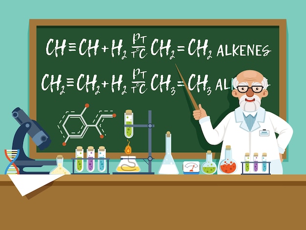 Profesor W Swoim Laboratorium Do Eksperymentów