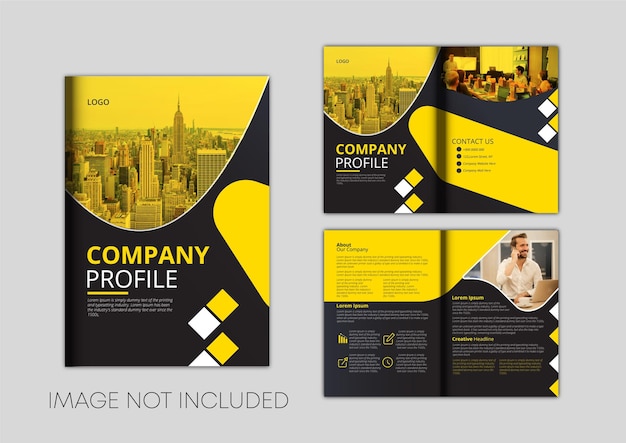Profil Firmy Szablon Broszura Projekt Układu Minimalistyczna Broszura Biznesowa I Szablon Korporacyjny