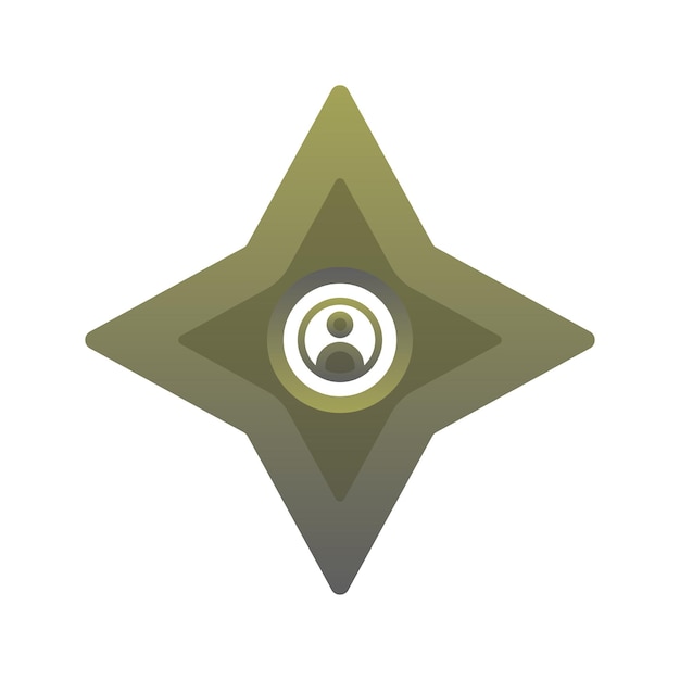 Plik wektorowy profil shuriken gradient logo projekt nowoczesny szablon ikona