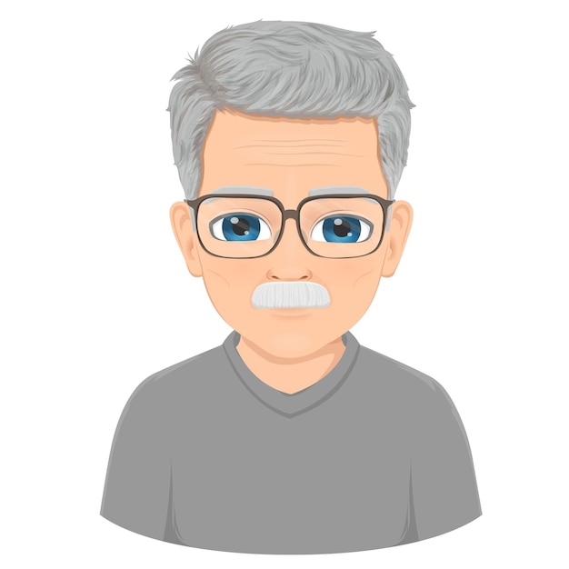 profil starego, charyzmatycznego dziadka