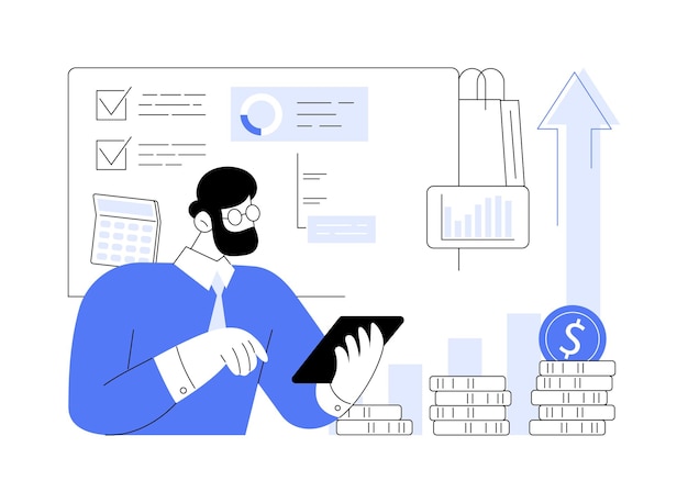 Prognozowanie sprzedaży abstrakcyjna koncepcja ilustracji wektorowych