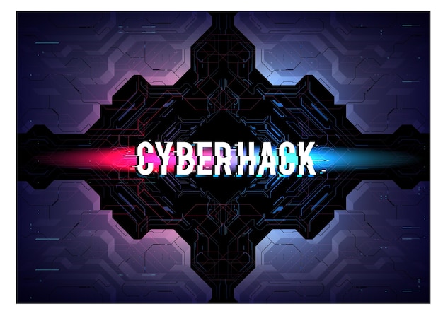 Programowanie I środowiska Wirtualne Nowoczesna Ulotka Do Sieci I Druku Hacking Cyberpunk Futurystyczny Plakat Tech Abstrakcyjny Szablon Plakatu Z Elementami Hud Cyberkultura