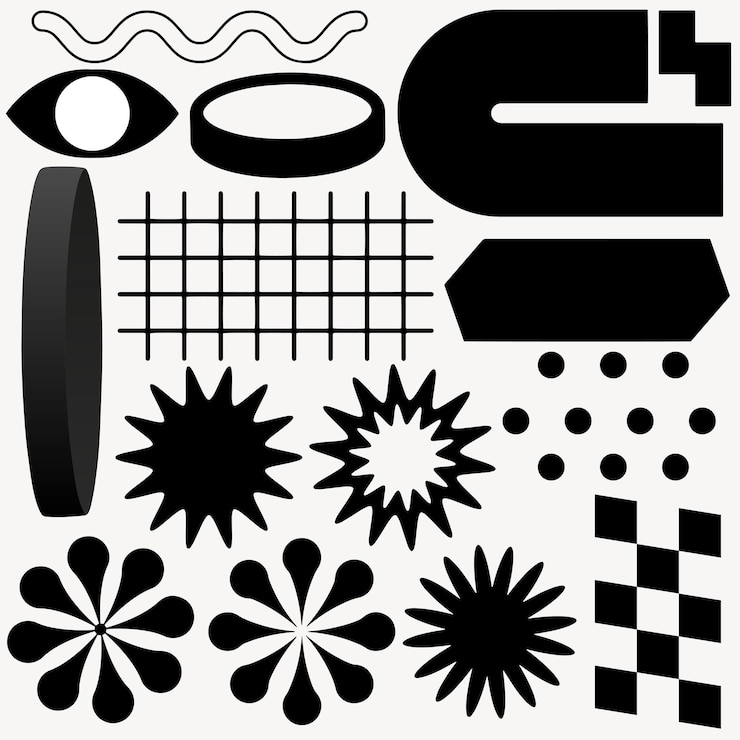 Wektor projekt abstrakcyjne kształty geometryczne