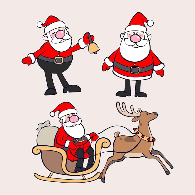 Projekt aktyw Santa Claus sztuka wektorowa