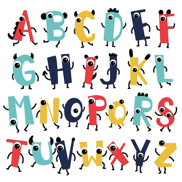 Projekt Alfabetu Wektor Dla Dzieci