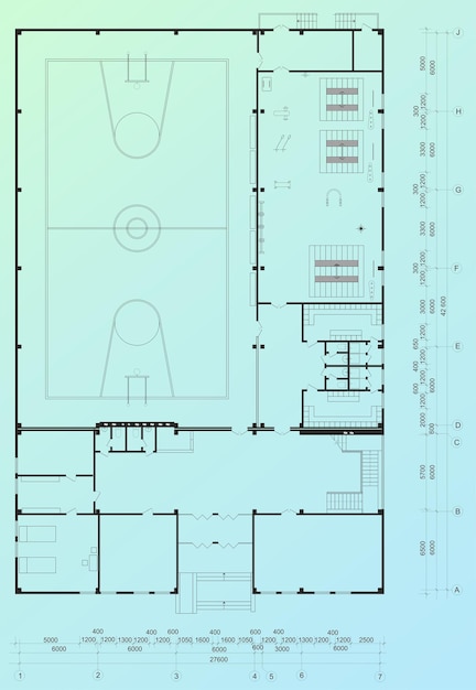 Projekt Architektoniczny Budynku Sportowego