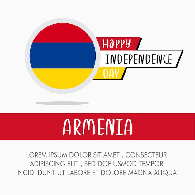 Plik wektorowy projekt banera dzień niepodległości armenii i projekt dnia 21 września oraz projekt flagi armenii