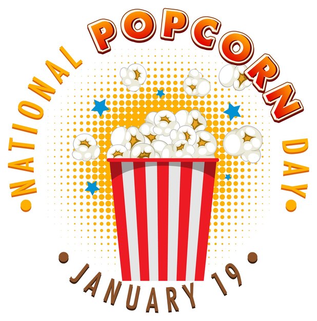 Plik wektorowy projekt banera narodowego dnia popcornu