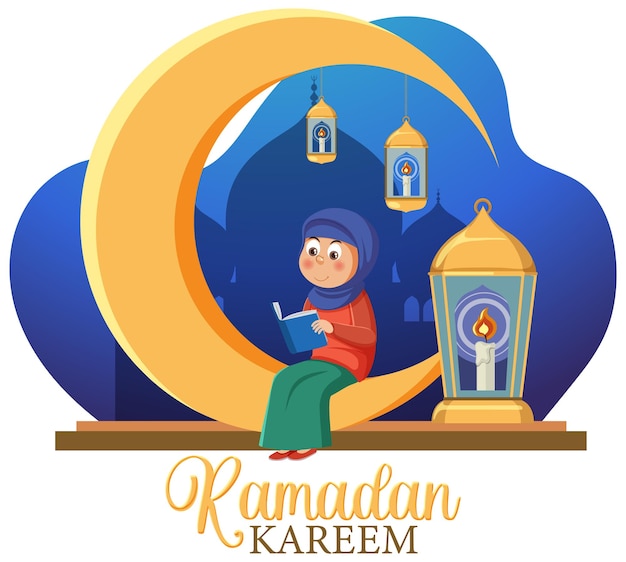 Projekt banera Ramadan Kareem na Święty Miesiąc