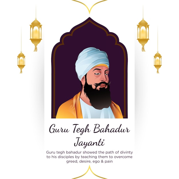 Projekt Banera Szablonu Guru Tegh Bahadur Jayanti