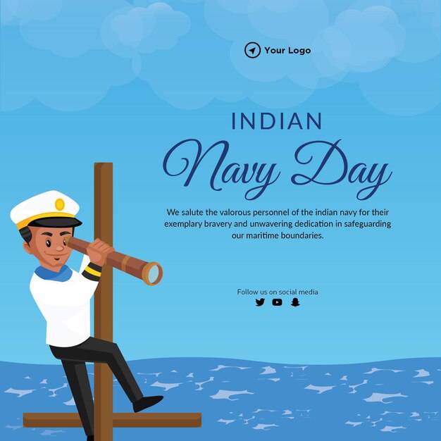 Projekt Banera Szablonu Indian Navy Day