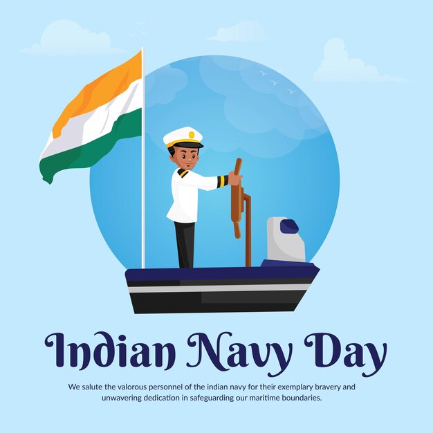 Projekt Banera Szablonu Indian Navy Day