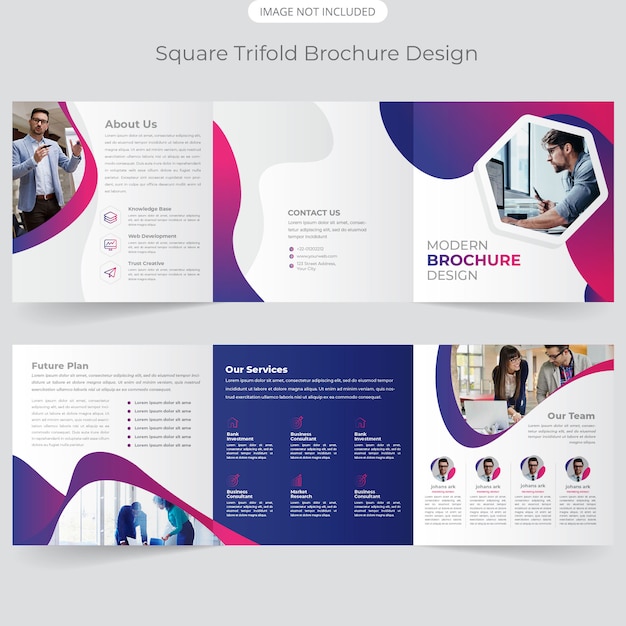 Projekt Broszury Square Trifold