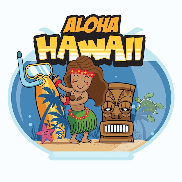 Projekt Cartoon Aloha Hawaje