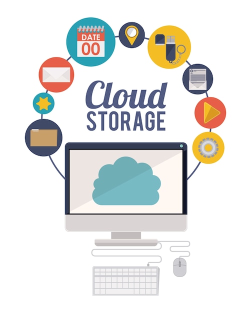 Plik wektorowy projekt cloud storage