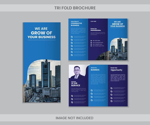 Projekt cyfrowej broszury Tri Fold