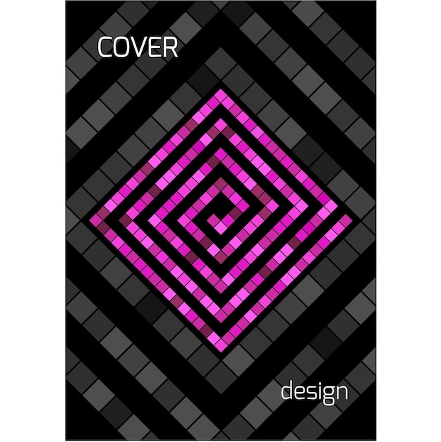 Plik wektorowy projekt czarnej geometrii okładka broszury
