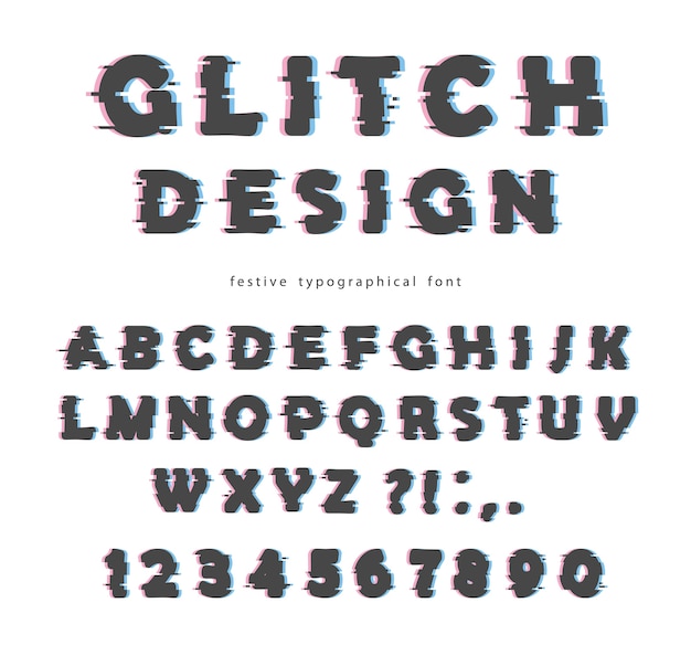 Projekt Czcionki Glitch