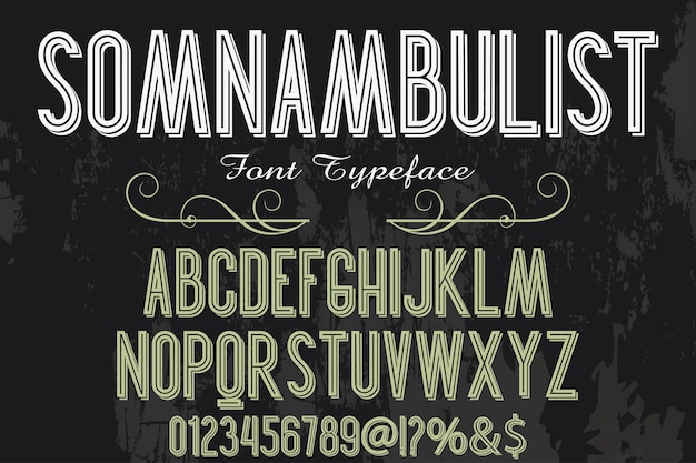 Projekt Czcionki Retro Typografia Somnambulist