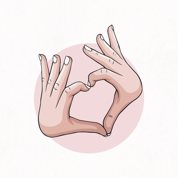Projekt Dłoni W Kształcie Serca Na Walentynki