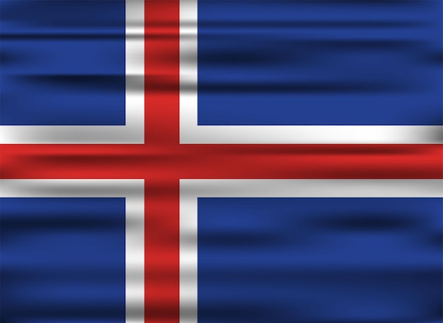 Plik wektorowy projekt dnia niepodległości islandii z projektem wstążki z flagą islandii. dzień republiki islandii.