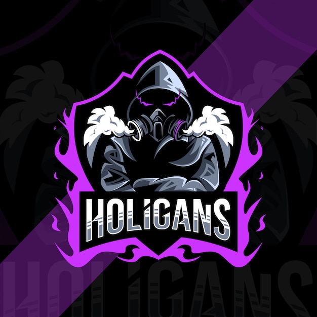 Projekt E-sportowego Logo Maskotki Holigans