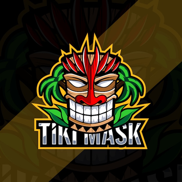 Projekt E-sportowego Logo Maskotki Tiki