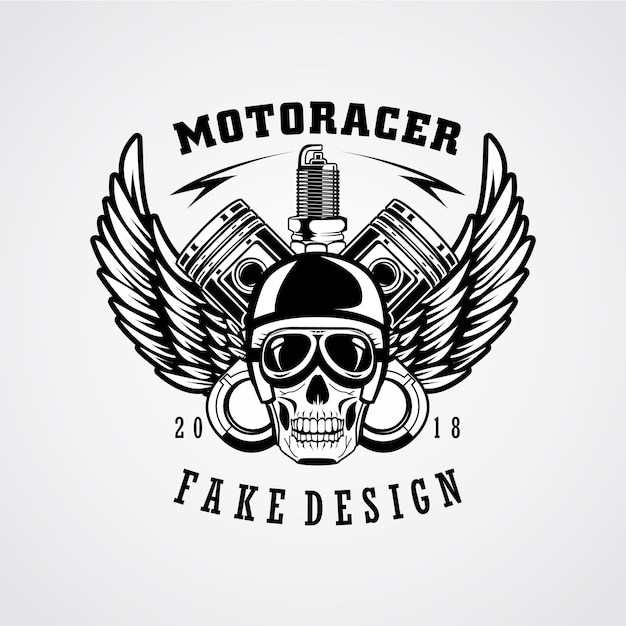 projekt emblematu łatę motoracer