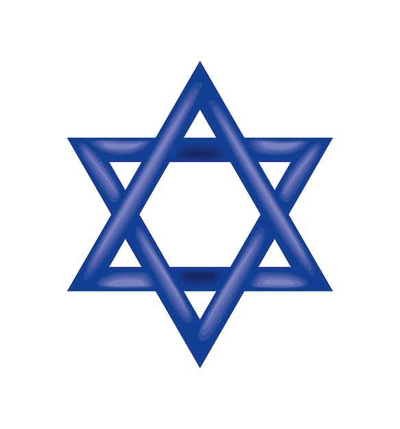 projekt emblemu niebieskiej gwiazdy Izraela