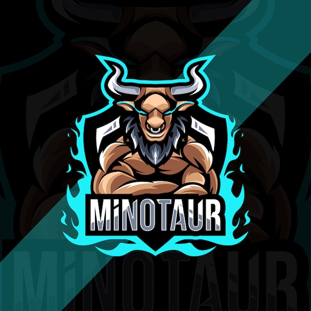 Projekt Esport Logo Maskotki Minotaura