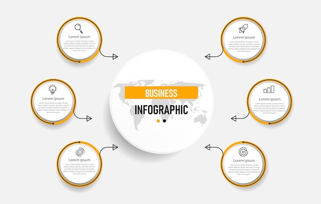 Projekt Etykiety Z Krokami Infografiki Dla Koncepcji Biznesowych