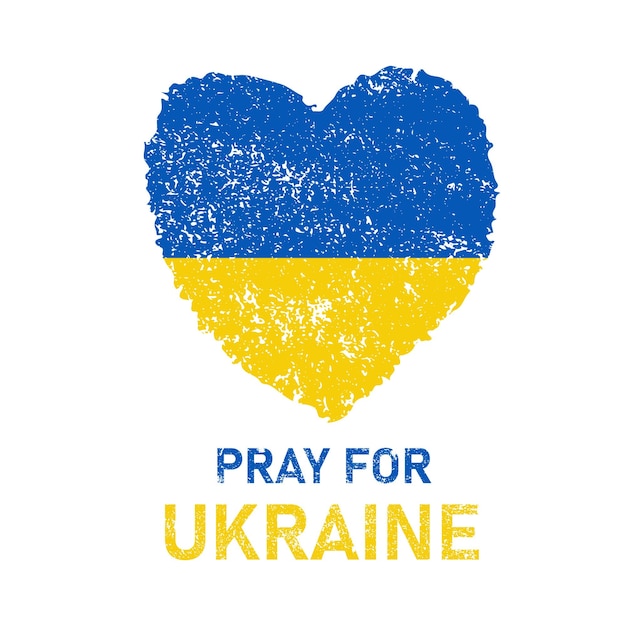 Projekt Flagi Ukrainy Módlcie Się O Znak Sztandaru Ukrainy Przesłanie Wojny Na Ukrainie