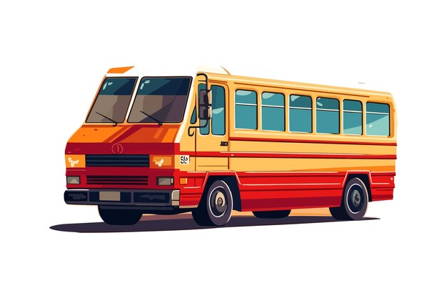 Plik wektorowy projekt graficzny kempingu vector van kempingowy autobus szkolny autobus wektorowy clipart