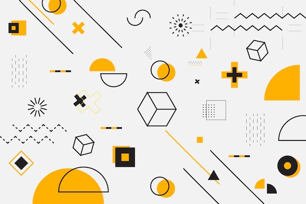Projekt graficzny kształtuje geometryczne tapety