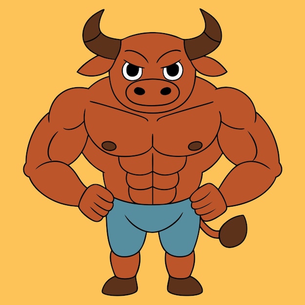 Projekt graficzny Muscular Bull Vector