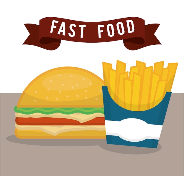 Projekt graficzny pyszne fast food
