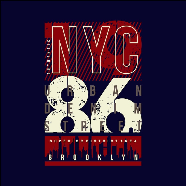 Projekt Graficzny Typografii Ulicznej Nyc Urban Denim